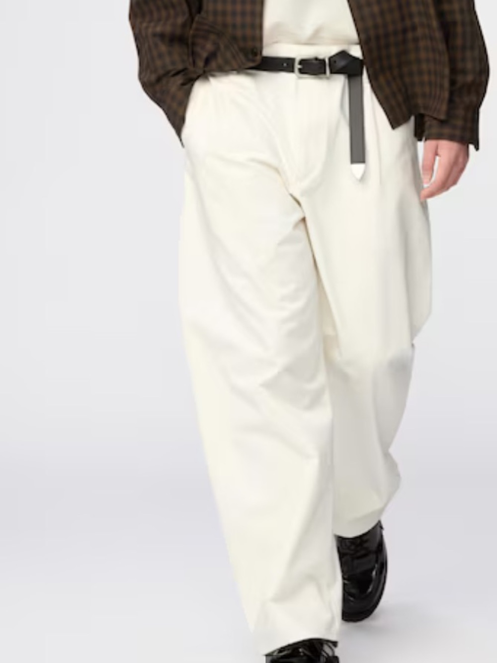 Uniqlo C Unisex Barrel Pants - Off White, Size Large